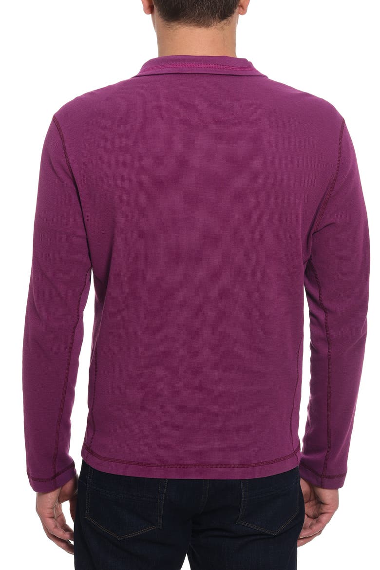 Polaris Embroidered Skull Quarter Zip Pullover, Alternate, color, BERRY