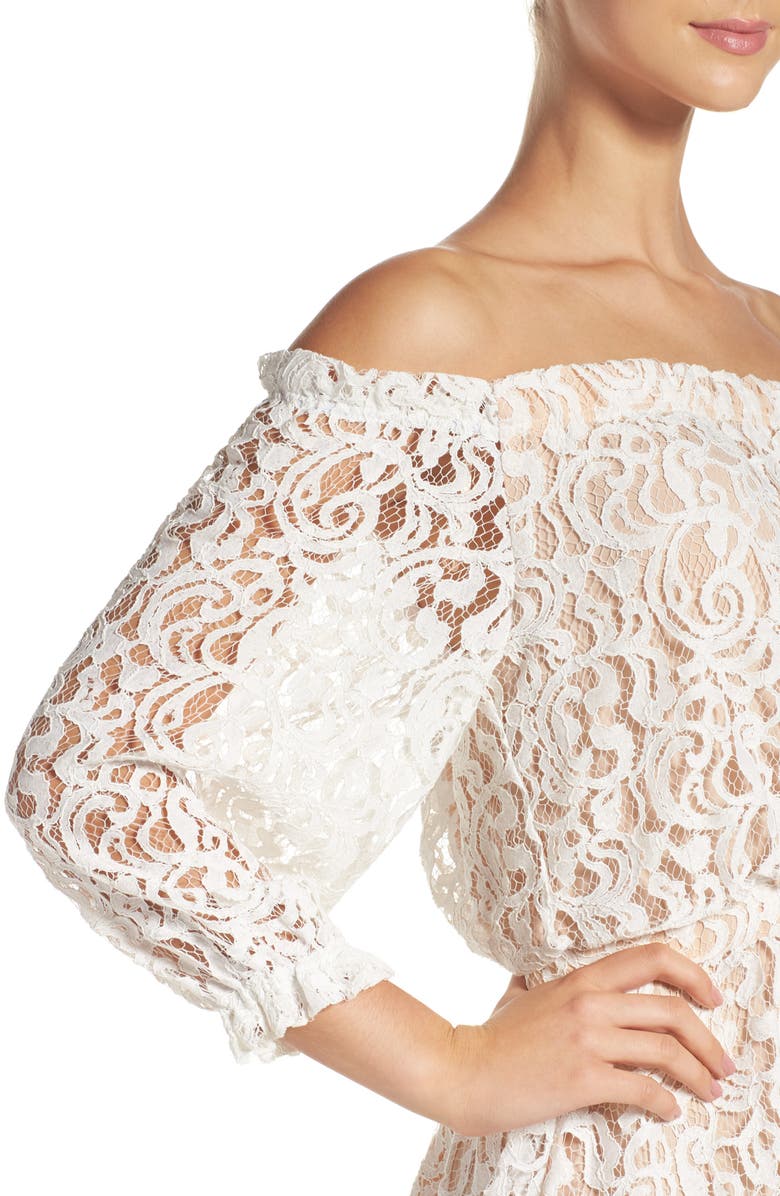 Chelsea28 Lace Off the Shoulder Dress, Alternate, color, 