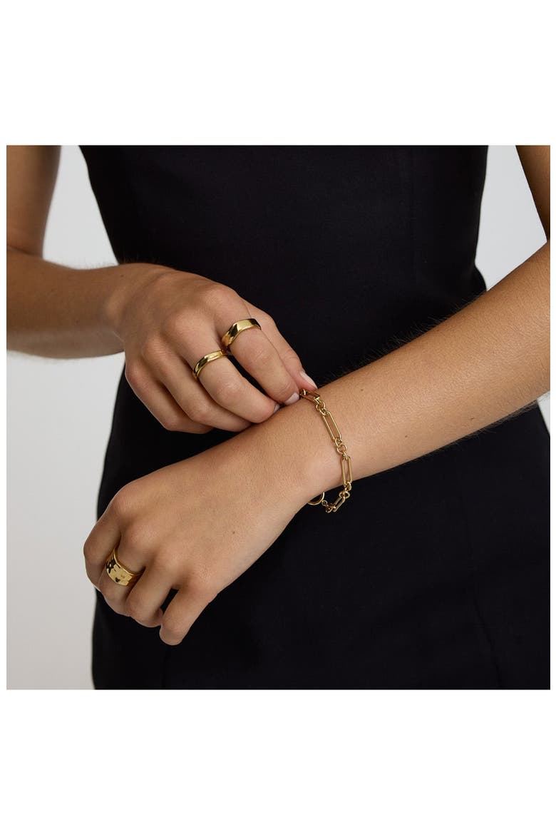 Love Link T-Bar Chain Bracelet, Alternate, color, GOLD