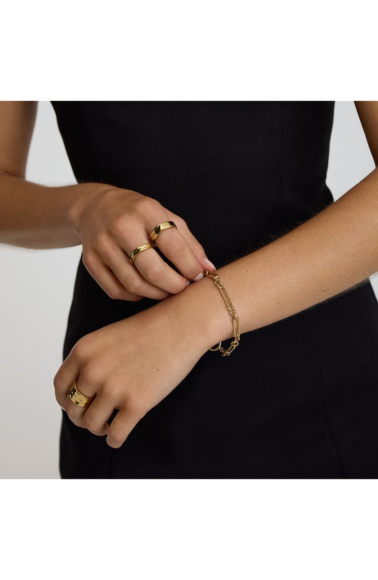 D.LOUISE Love Link T-Bar Chain Bracelet, Alternate, color, Gold