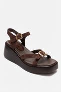 Forever & Always Shoes Kalia Leather Wedge Sandal