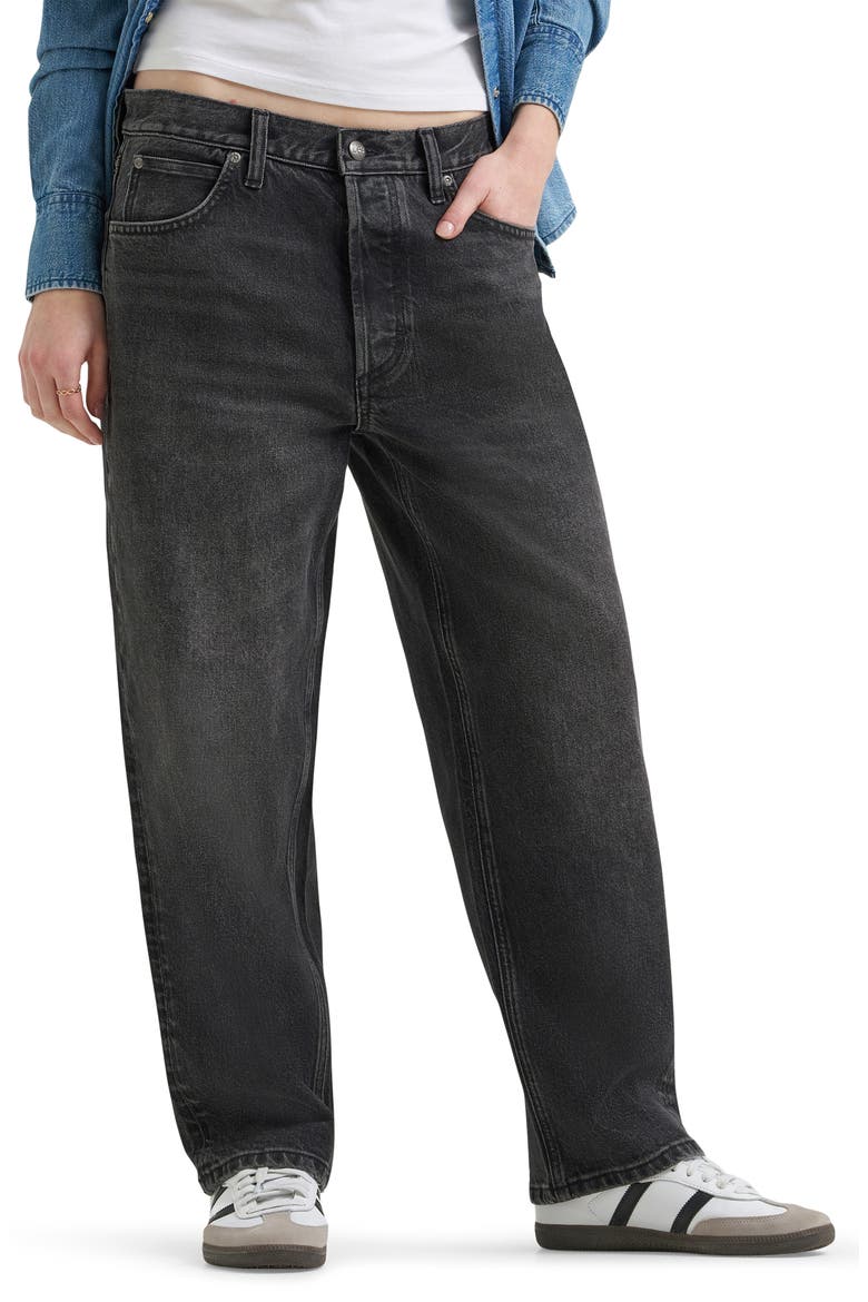 Low Slung Low Rise Slouchy Jeans, Main, color, OFF WORLD