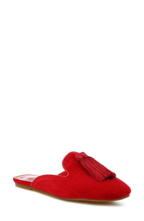 Cardinal Tassel Velvet Mule (Women)