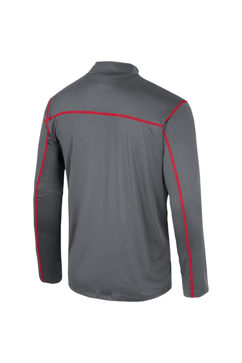 Men's Colosseum Black Nebraska Huskers Cameron Quarter-Zip Windshirt, Alternate, color, Black
