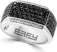 EFFY Men's Diamond & Black Spinel Signet Ring