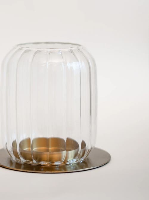 Fleck Kira Glass Lantern In Transparent