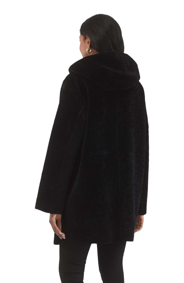 GORSKI Reversible Textured Shearling Lamb Jacket, Alternate, color, Black/Black