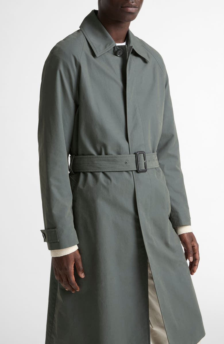 Vince Single Breasted Trench Coat, Alternate, color, Slate