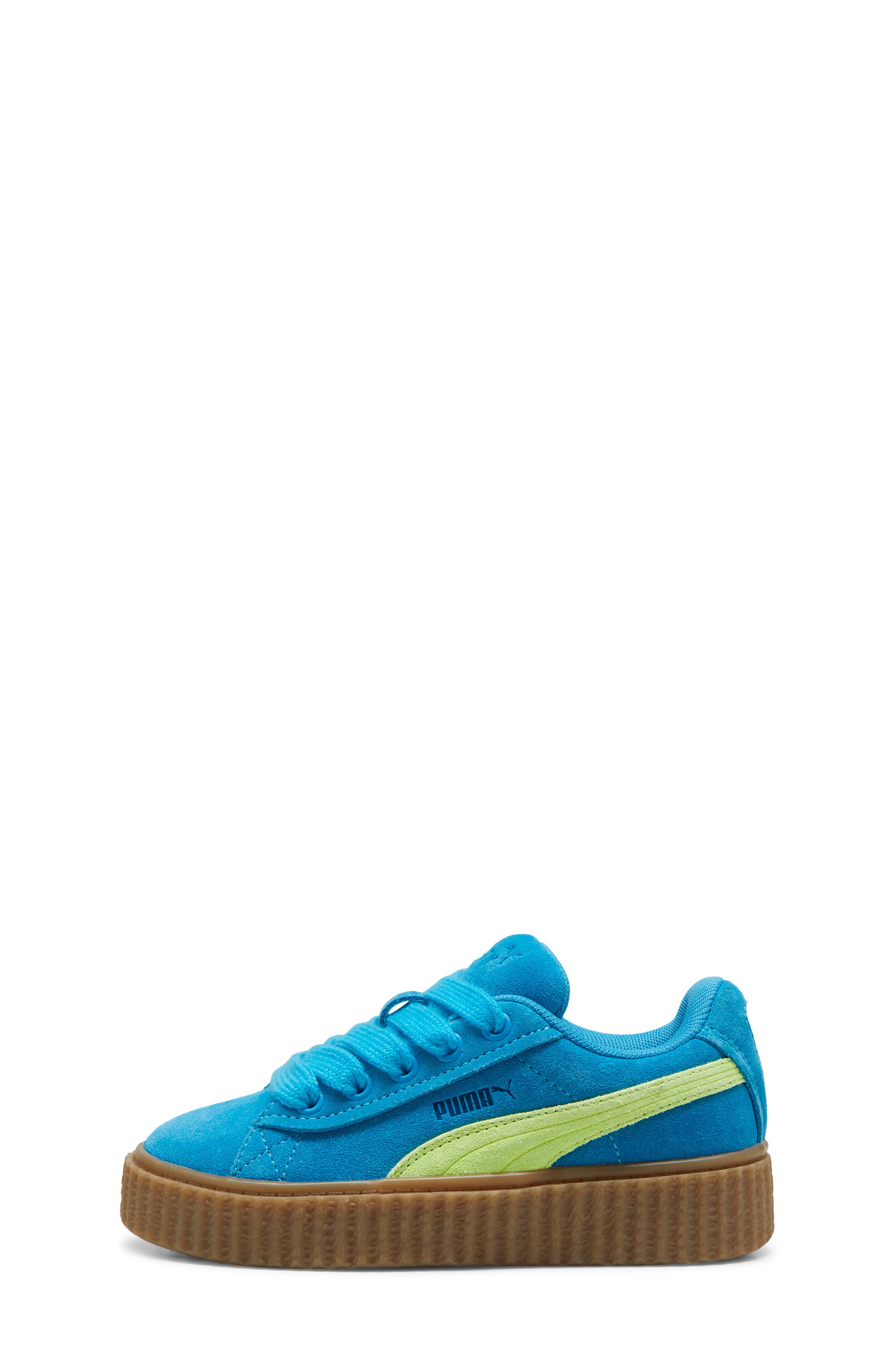 PUMA x FENTY Kids' Creeper Sneaker, Alternate, color, Speed Blue-Lime Pow-Gum