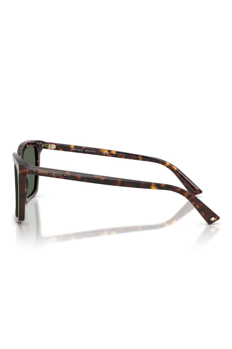 55mm Square Sunglasses, Alternate, color, HAVANA / DARK GREEN
