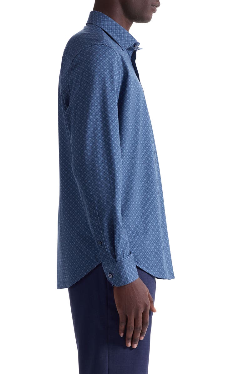 Bugatchi James OoohCotton<sup>®</sup> Button-Up Shirt, Alternate, color, Cobalt
