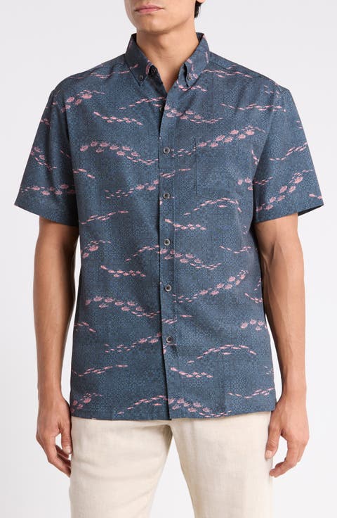 Sea Breeze Short Sleeve Button-Down Shirt