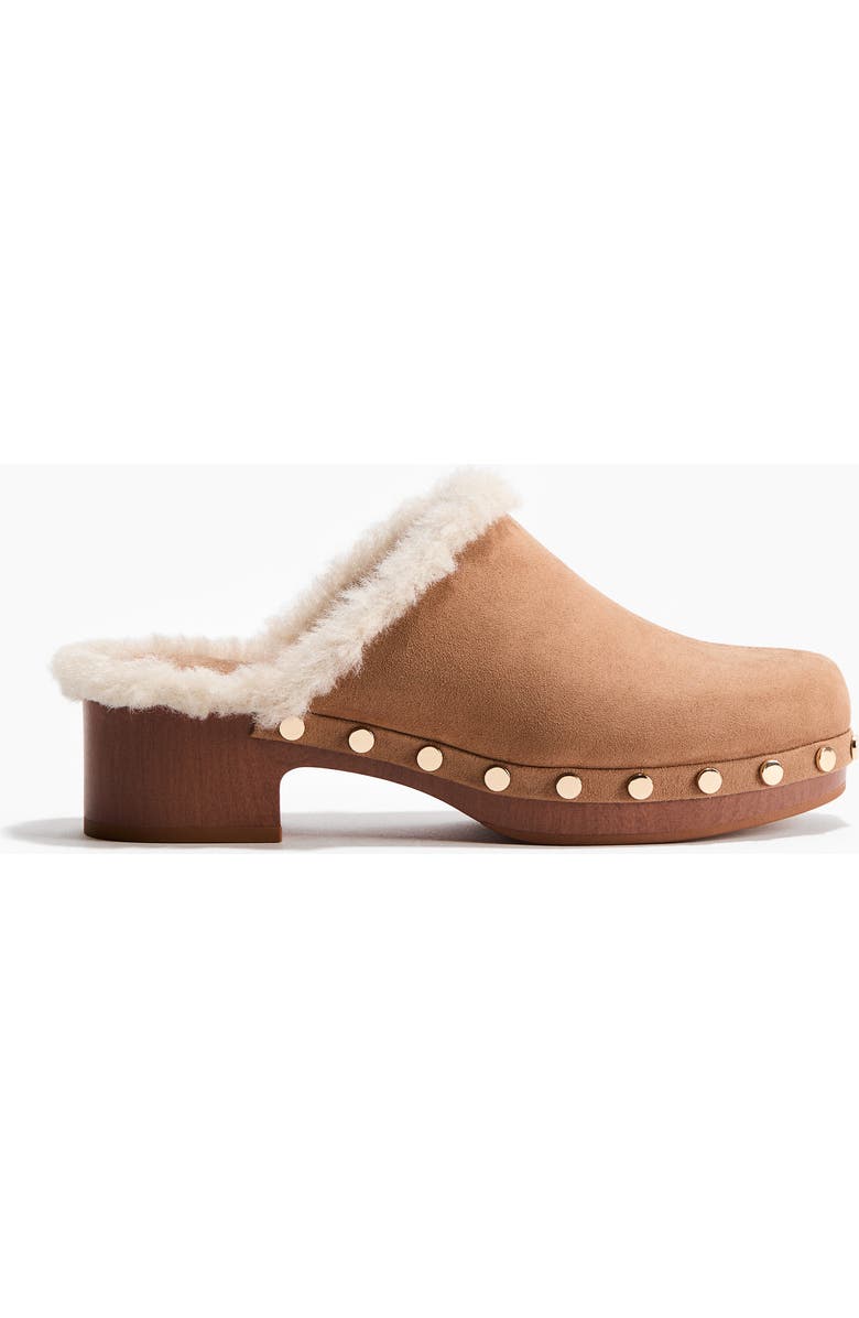 H&M Warm-lined Clogs, Main, color, Dark Beige