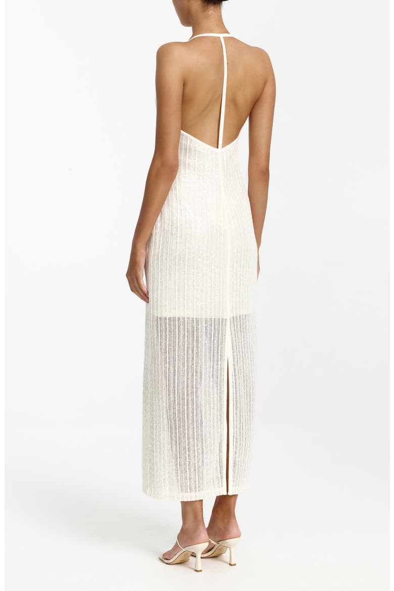 Zenith Cutout Long Sleeve Knit Maxi Dress, Alternate, color, PEARL