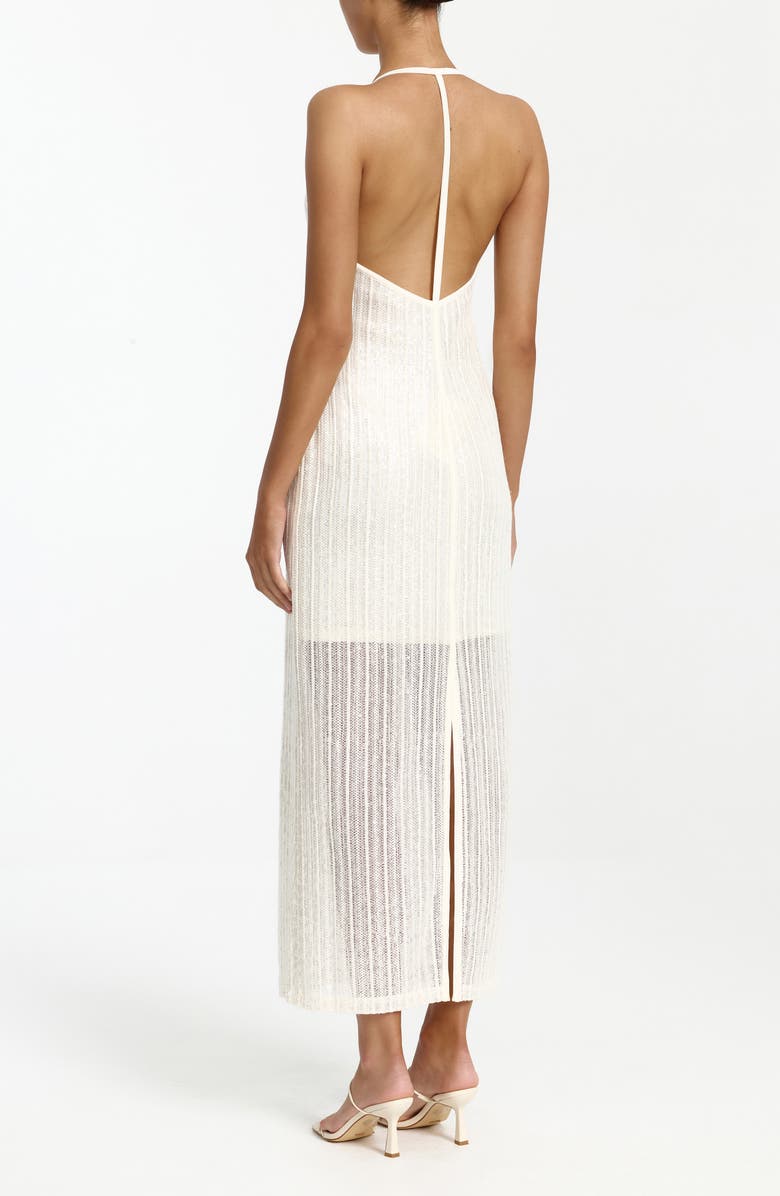 Significant Other Zenith Cutout Long Sleeve Knit Maxi Dress, Alternate, color, Pearl