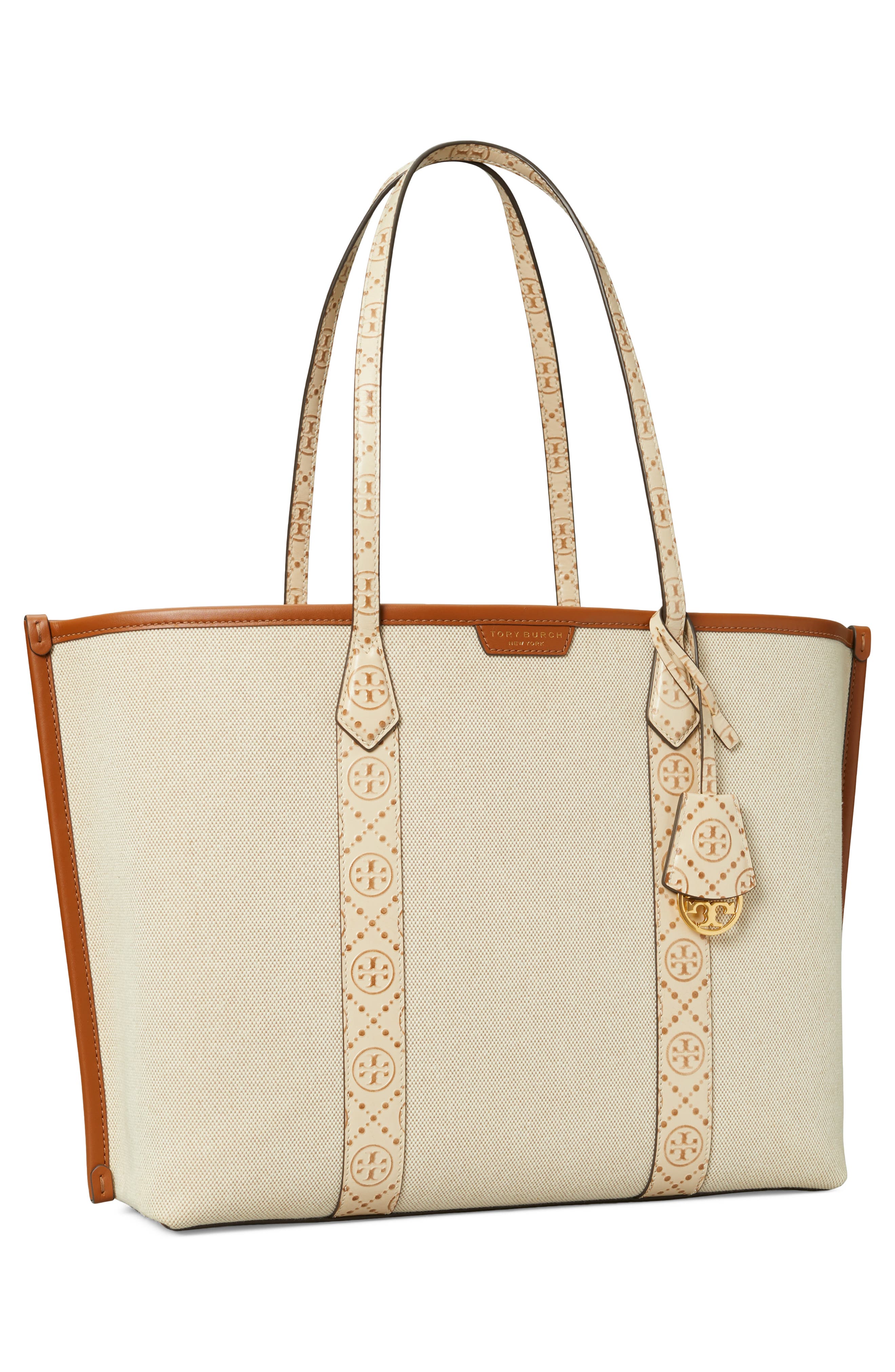 Tory Burch Perry Triple Compartment Canvas Tote, Alternate, color, 