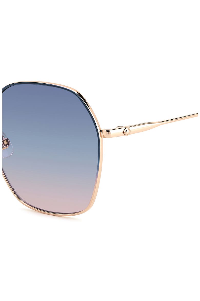 kenna 57mm square sunglasses, Alternate, color, BLUE/ BLUE GRAD PINK