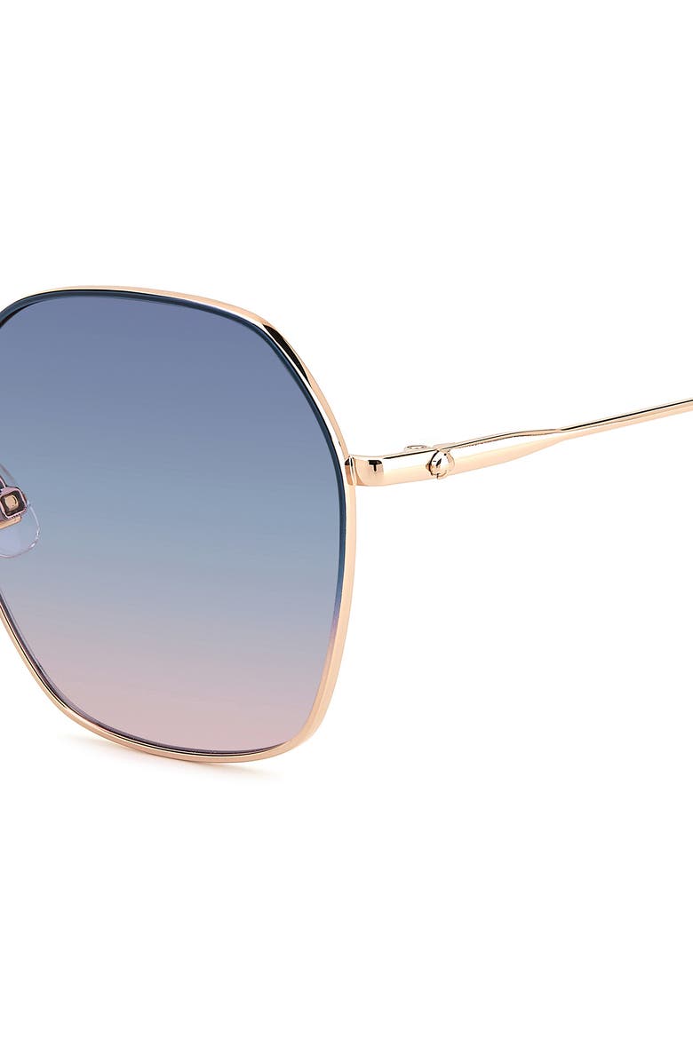 Kate Spade New York kenna 57mm square sunglasses, Alternate, color, Blue/ Blue Grad Pink