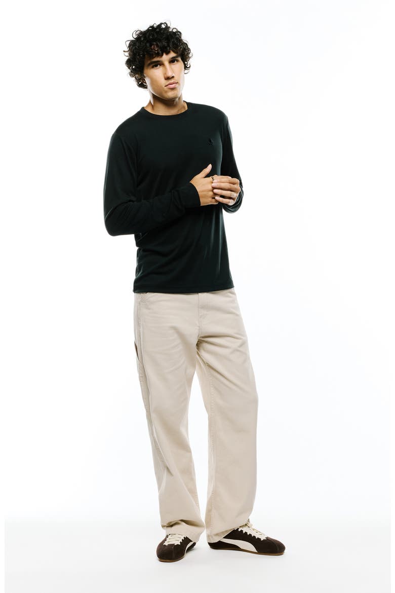 Bryce Performance Long Sleeve T-Shirt, Alternate, color, BLACK