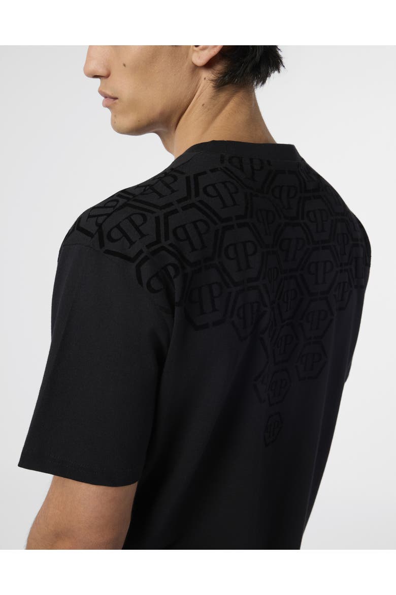 Round Neck T-Shirt Degrade Monogram Monogram Men, Alternate, color, black