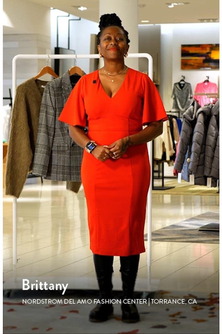 Flutter Sleeve Midi Dress video