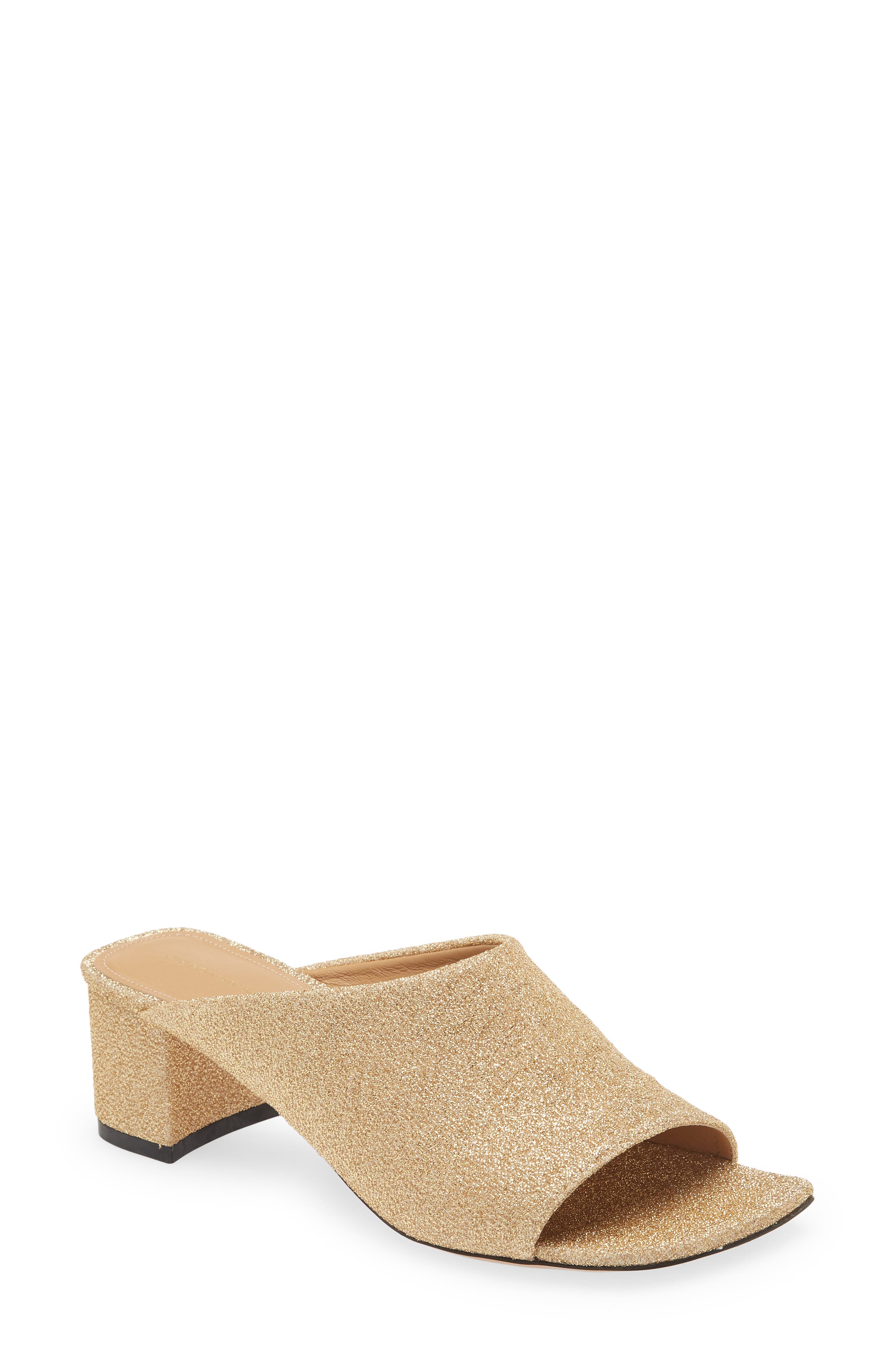 Glitter Slide Sandal, Main, color, GOLD