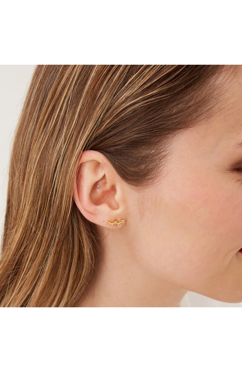 Spero London Star Cluster Stud Earring Sterling Silver, Alternate, color, Rose Gold