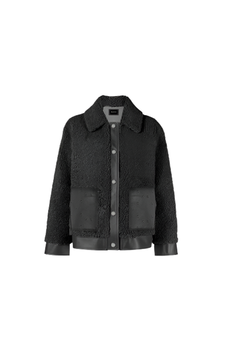 Blvck Paris Blvck Shearling Jacket, Main, color, Black