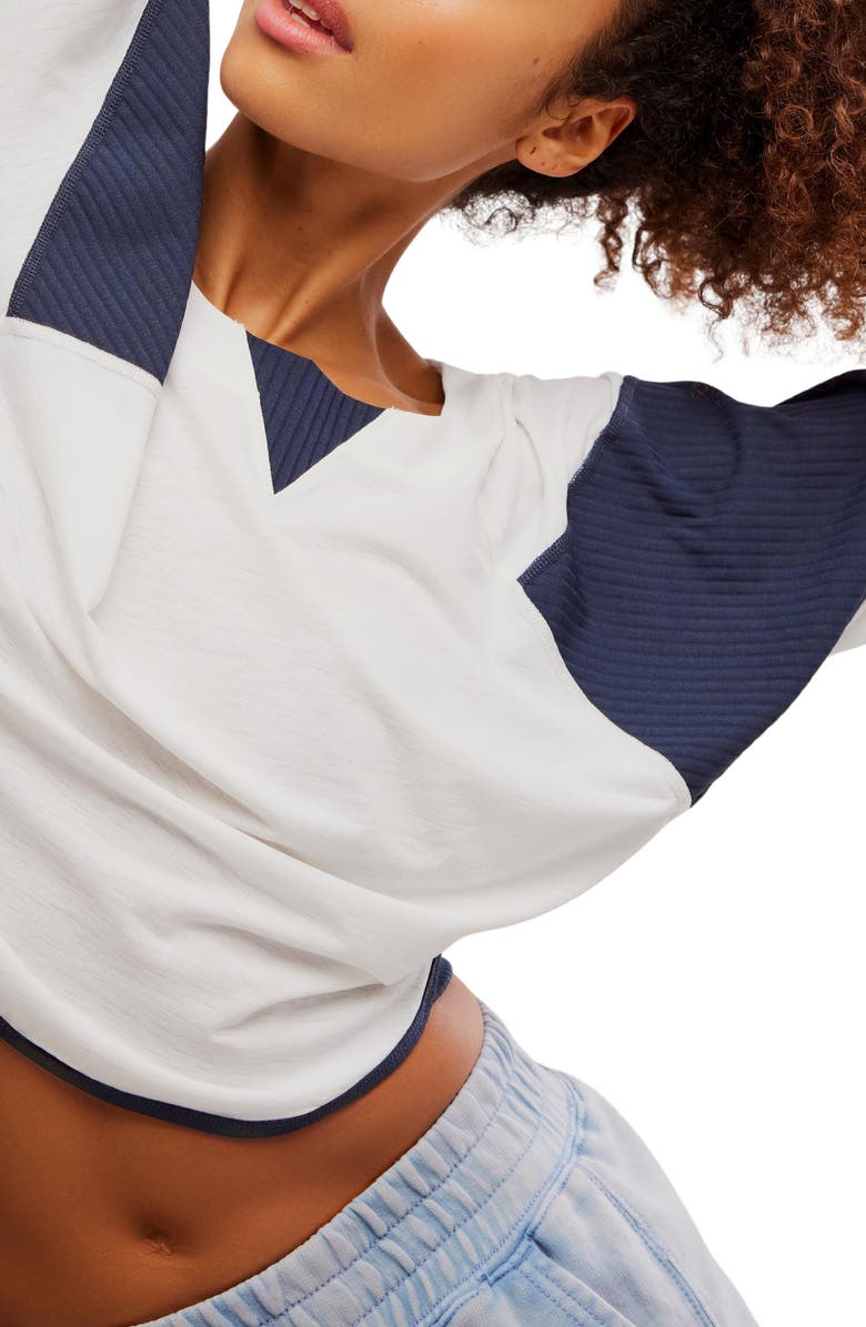 Free People Spotlight Colorblock Long Sleeve Top, Alternate, color,