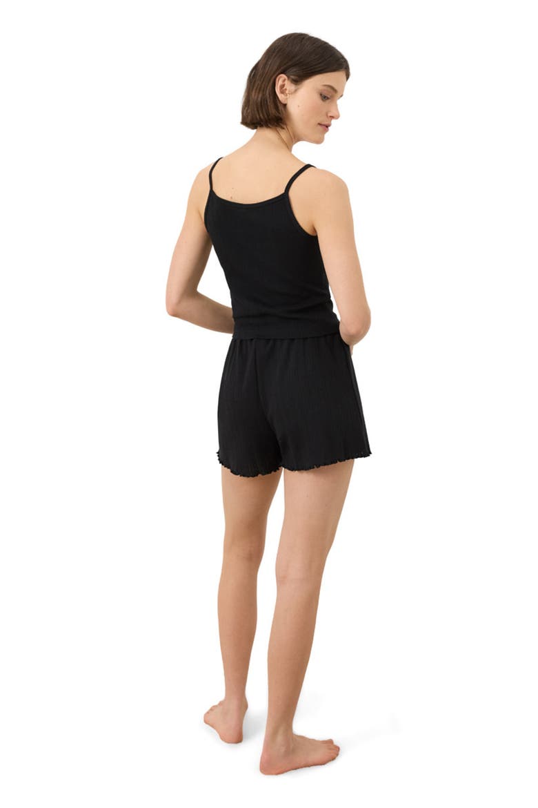 Organic Cotton Pointelle Short, Alternate, color, Black