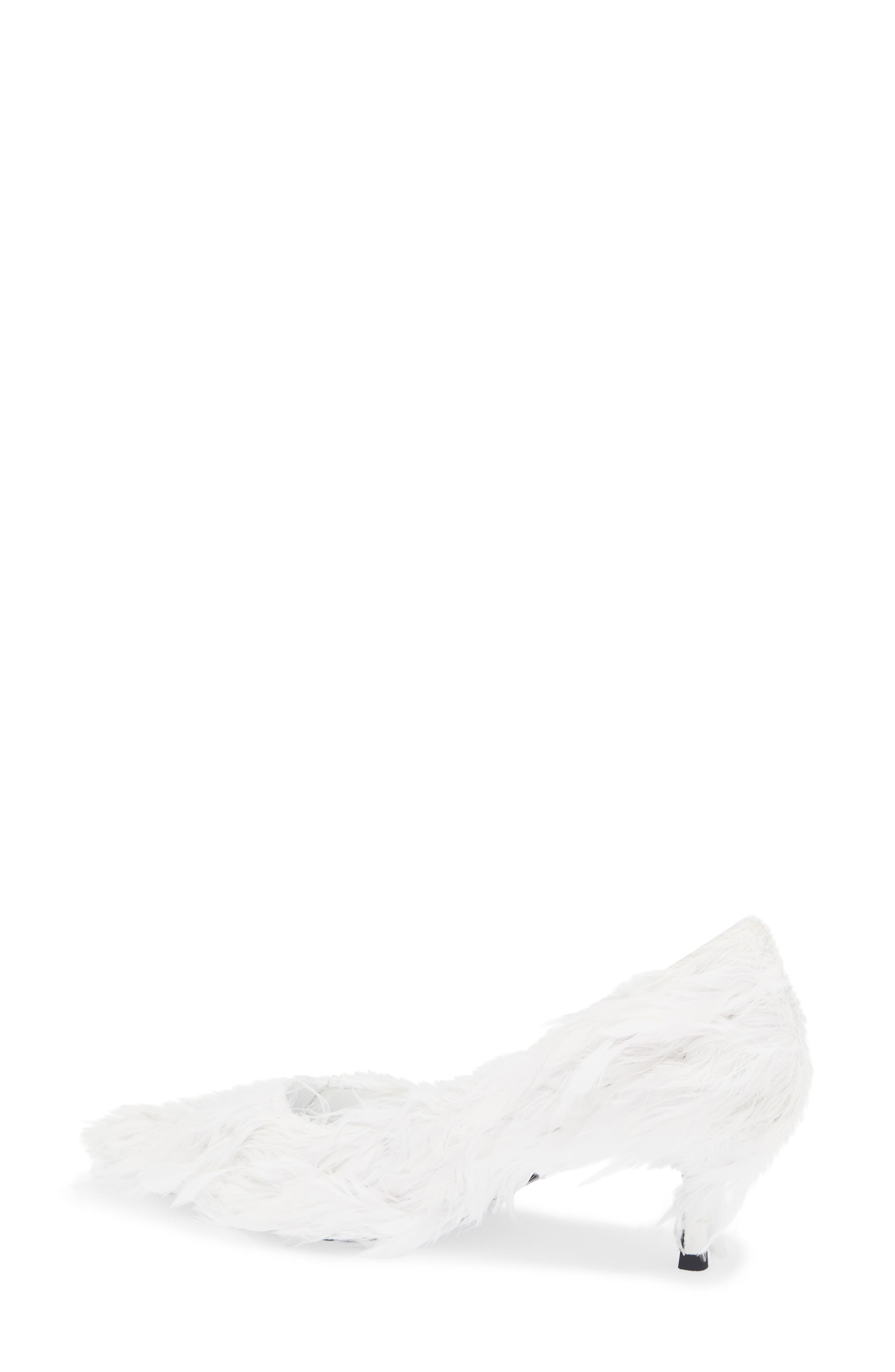 Nesting Pointed Toe Pump, Alternate, color, WHITE