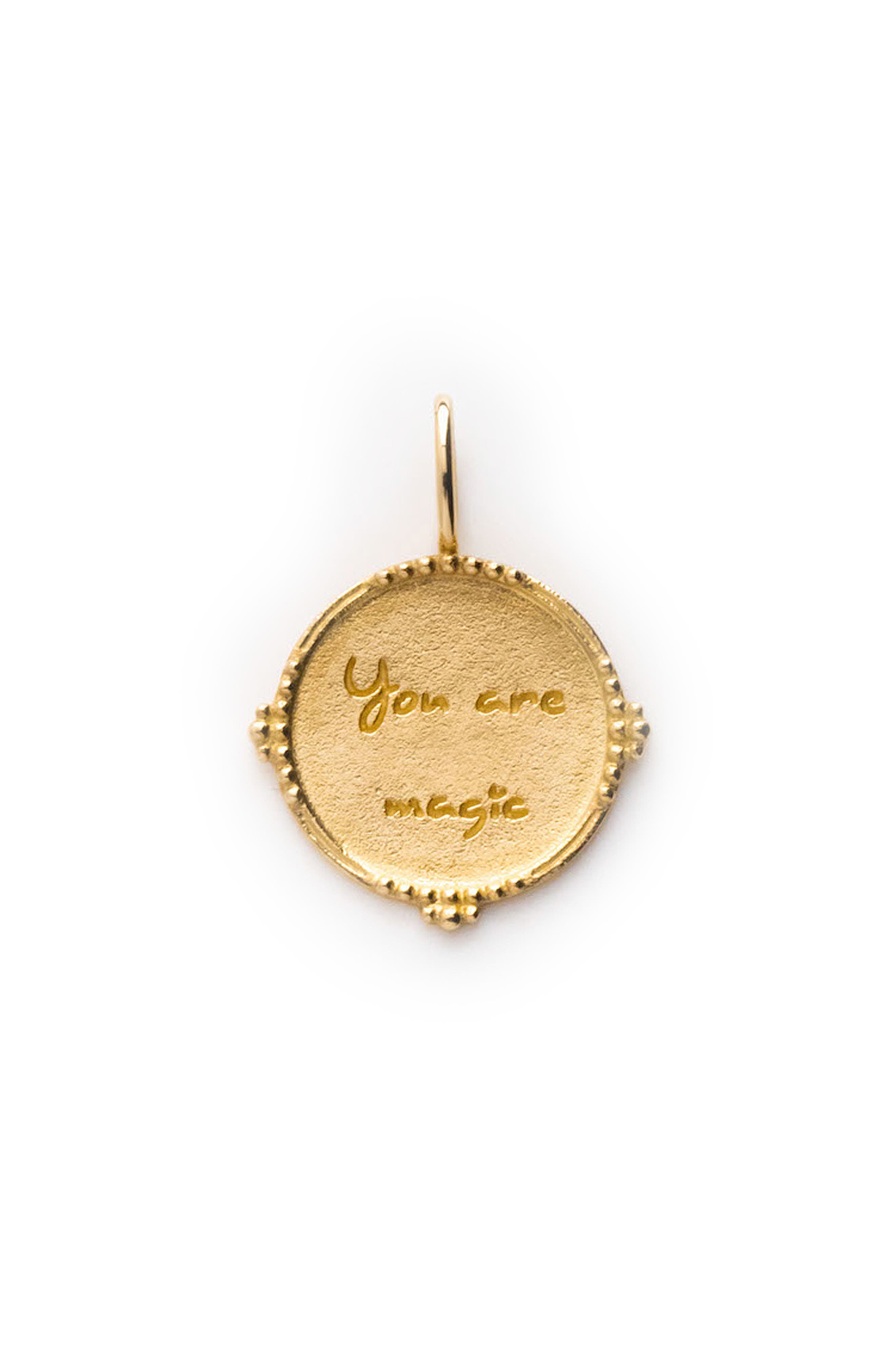 Local Eclectic You Are Magic Solid Gold Coin Charm