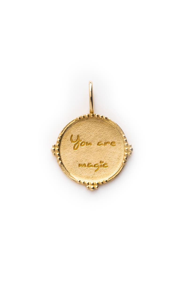 Local Eclectic You Are Magic Solid Gold Coin Charm, Main, color,