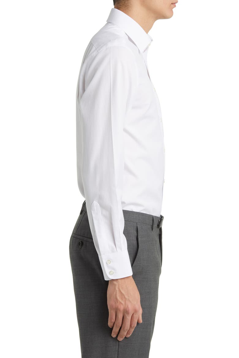 Non-Iron Poplin Shirt, Alternate, color, WHITE