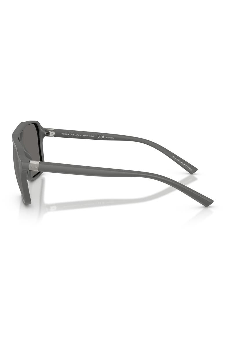 57mm Polarized Pilot Sunglasses, Alternate, color, GREY / GREY MIRROR SILVER