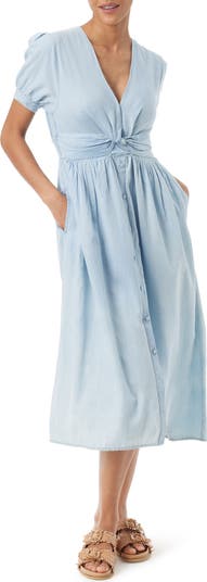 ☆Sam Edelman☆CHRISTY TWIST MIDI DRESS Sam Edelman Christy Twist Front Chambray Midi Dress | Nordstrom