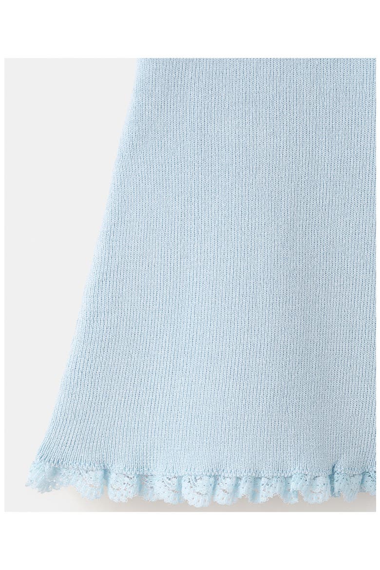 Lace Rib Miniskirt, Alternate, color, SKY BLUE