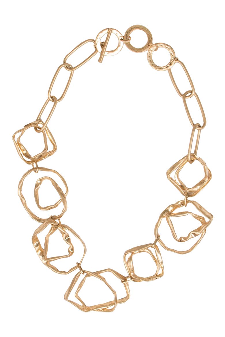 Hand Hewn Necklace, Main, color, GOLD