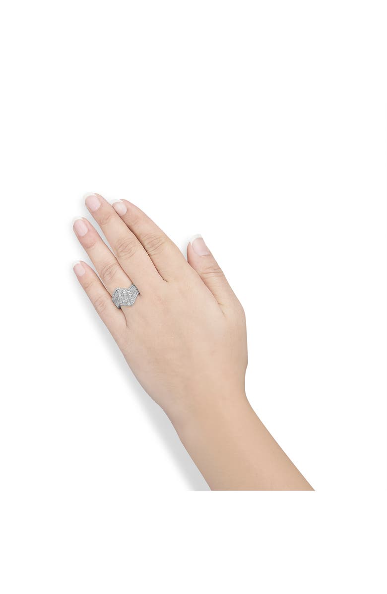 Haus of Brilliance 14K White Gold 1-1/2 Cttw Diamond Bypass Cocktail Ring Band, Alternate, color, White