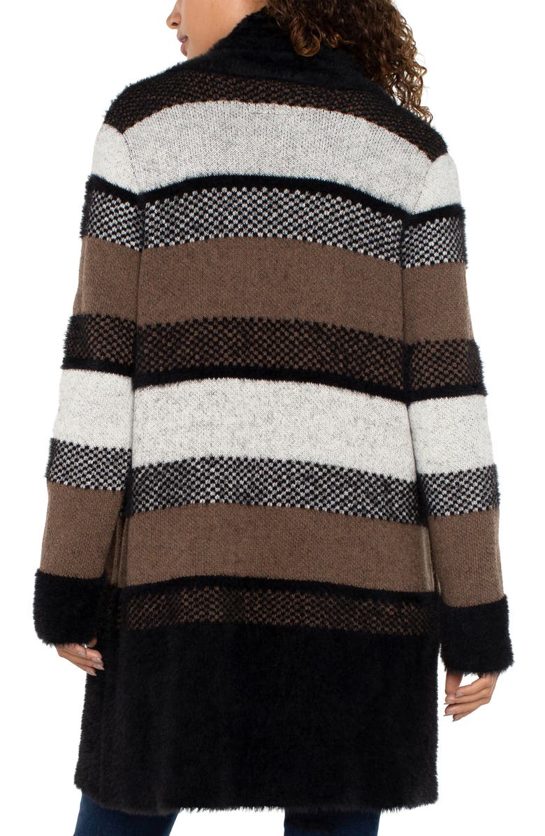 Liverpool Los Angeles Stripe Open Front Longline Coatigan, Alternate, color, 