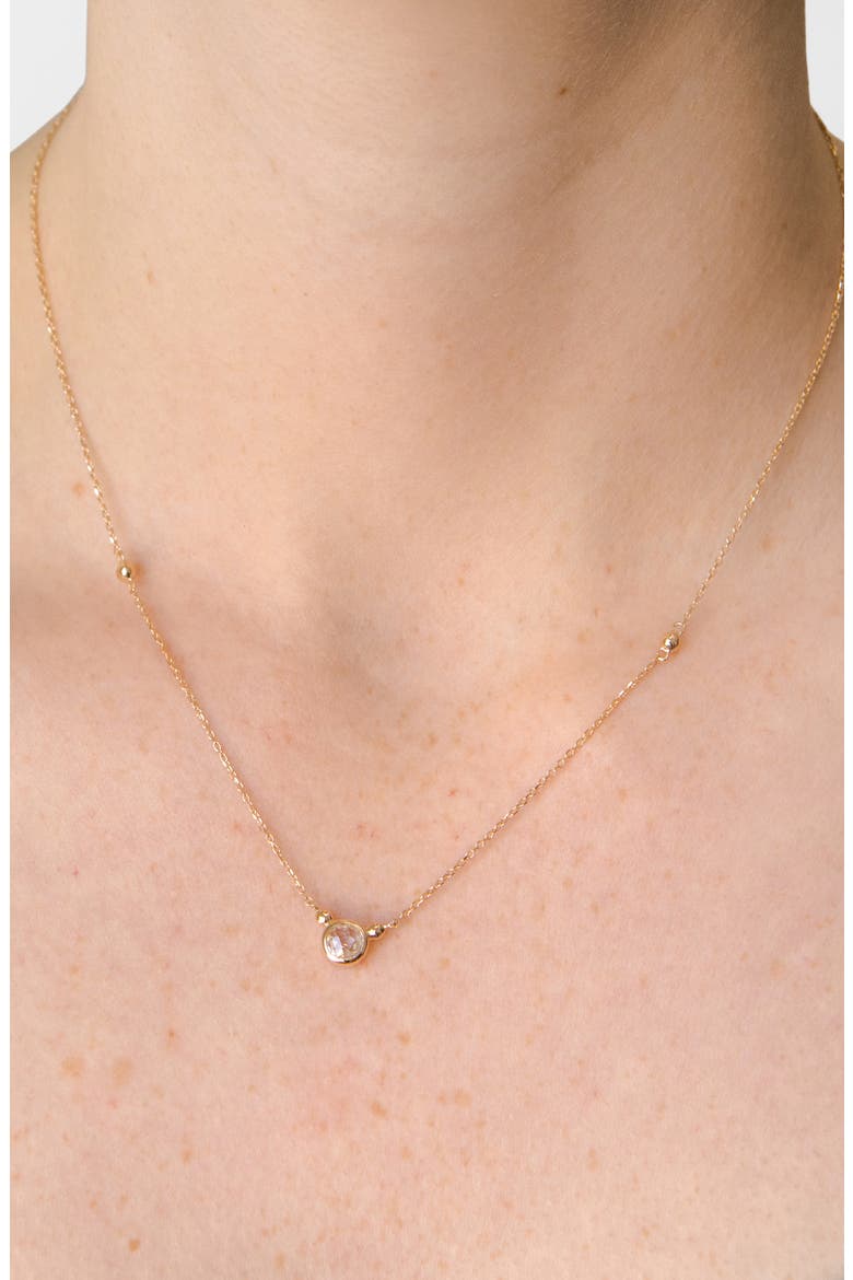 Bonheur Pendant Necklace, Alternate, color, YELLOW GOLD/ WHITE