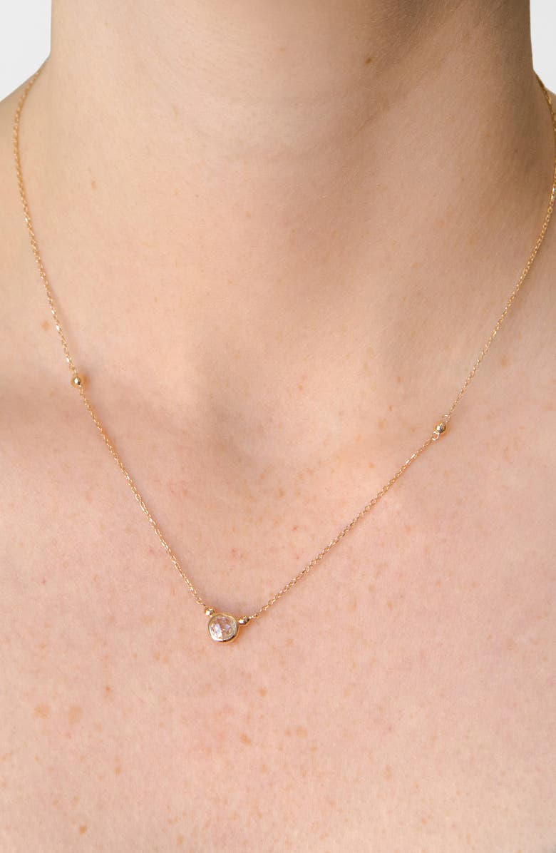 Anzie Bonheur Pendant Necklace, Alternate, color, Yellow Gold/ White