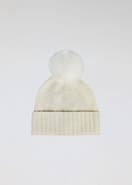 Hat Attack Classic Cashmere Slouch Hat with Faux Fur Pom