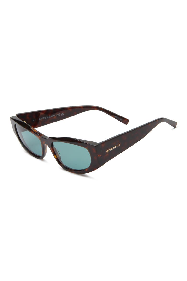 GV Day 56mm Geometric Sunglasses, Alternate, color, DARK HAVANA / GREEN
