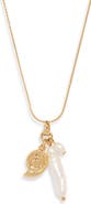 Nordstrom Demi Fine Shell & Freshwater Pearl Necklace