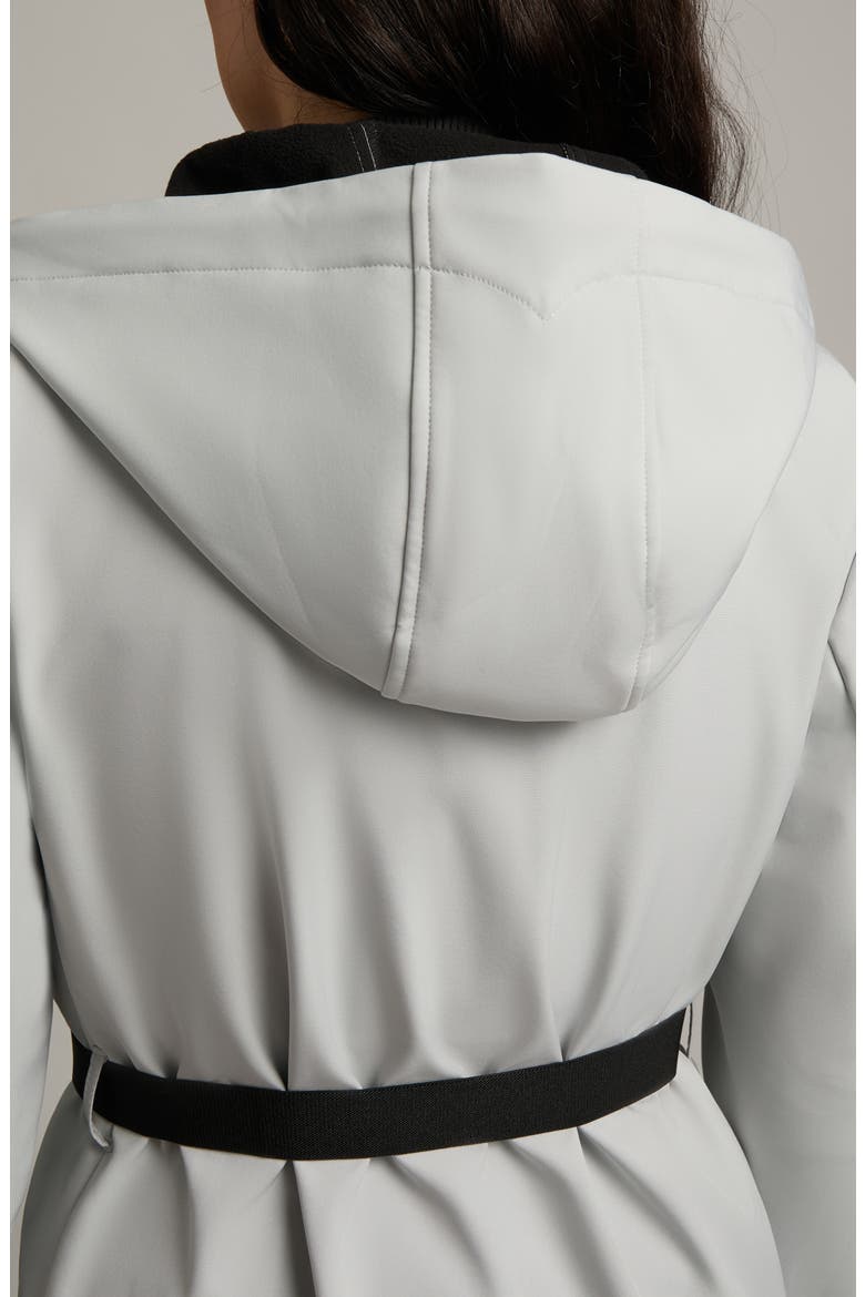 Reina Water Repellent Softshell Belted Coat, Alternate, color, SILVER GREY
