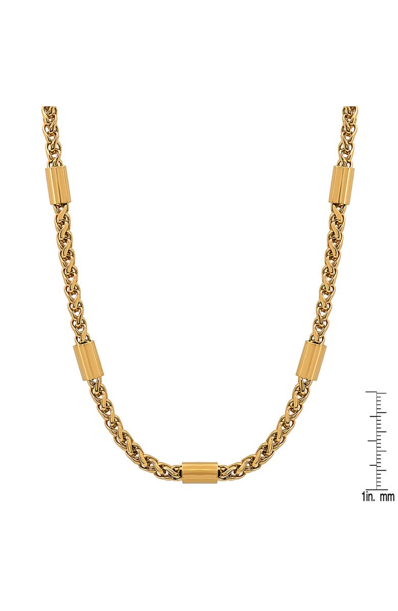 HMY JEWELRY Station Chain Necklace, Alternate, color, Gold
