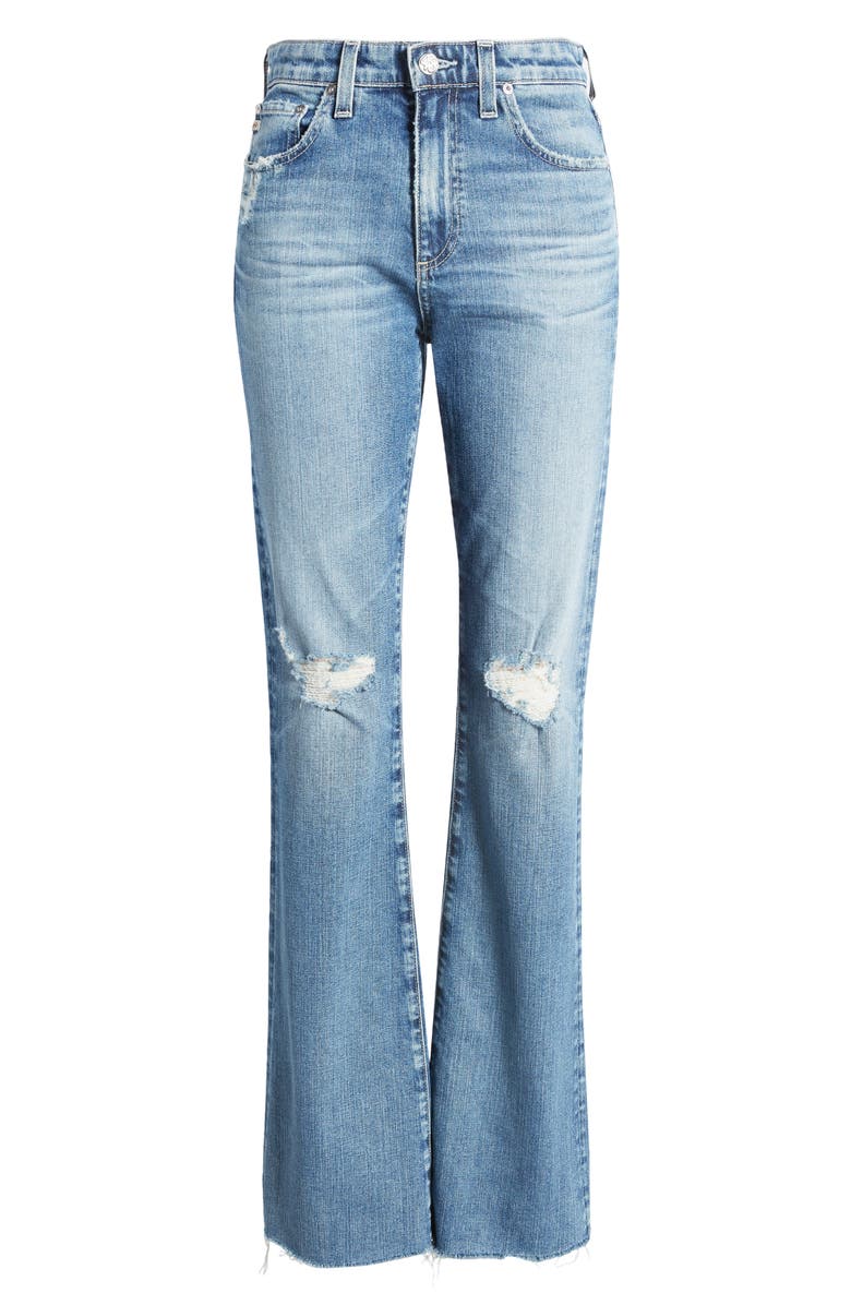 AG Alexxis Ripped High Waist Bootcut Jeans, Alternate, color, 17 Years Lagoon