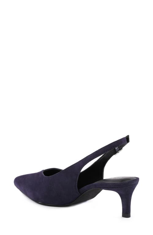 Seychelles Candlelight Slingback Pointed Toe Kitten Heel Pump In Blue