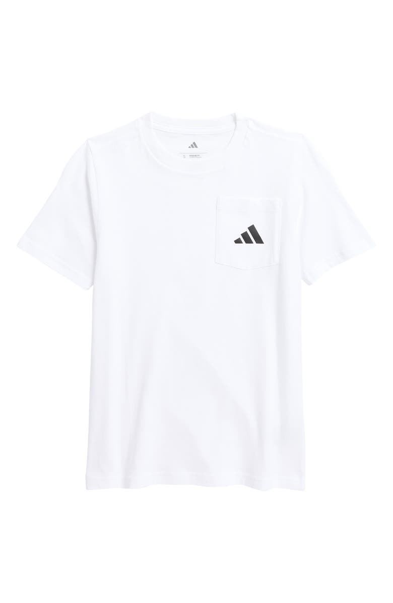 adidas Kids' Pocket Cotton Jersey T-Shirt, Main, color, 